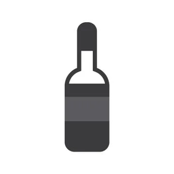 Wine bottle icon vector on white background. wine bottle symbol illustration  스톡 일러스트