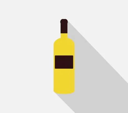 Wine bottle icon on white background Stock Illustration