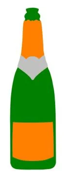 Wine Bottle Stock Illustration