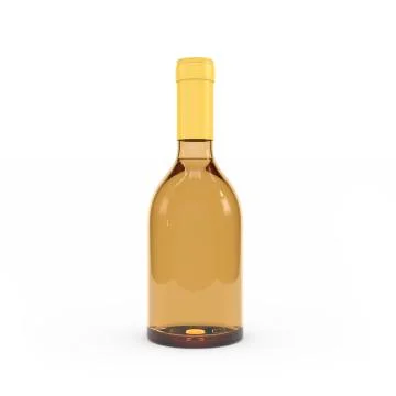 Wine bottle isolated 3d rendering 库存插图