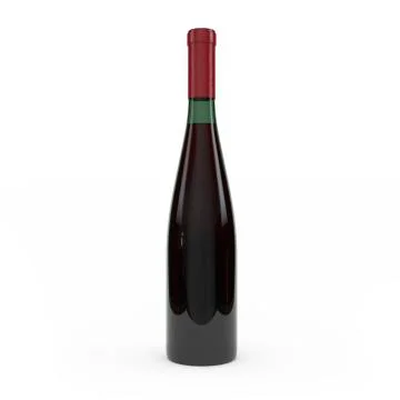 Wine bottle isolated 3d rendering Stock Photos