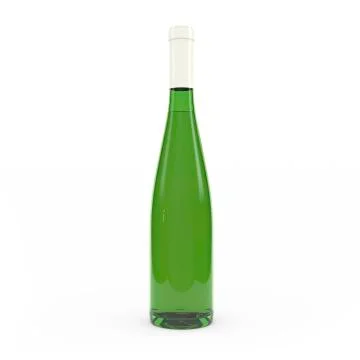 Wine bottle isolated 3d rendering Stock Photos