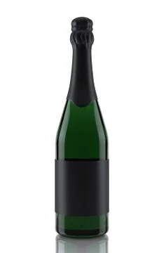 Wine bottle isolated on white Stock Illustration