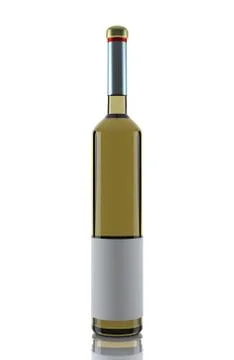 Wine bottle isolated on white Stock Illustration