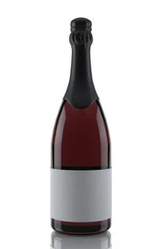 Wine bottle isolated on white Stock Illustration