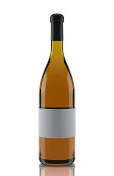 Wine bottle isolated on white Stock Illustration