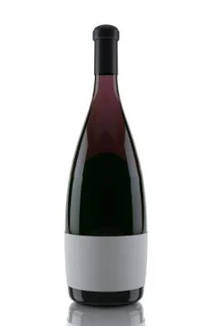Wine bottle isolated on white Stock Illustration