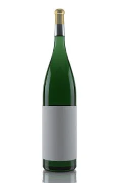 Wine bottle isolated on white Stock Illustration