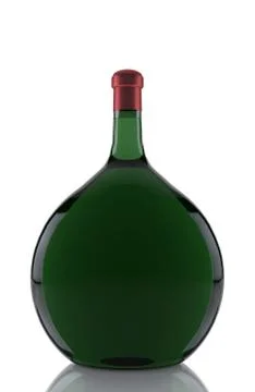 Wine bottle isolated on white Stock Illustration