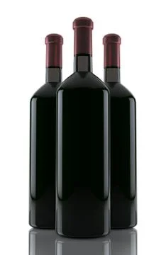 Wine bottle isolated on white Stock Illustration