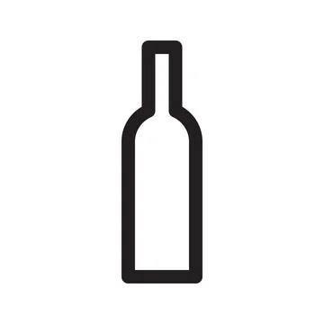 Wine bottle line icon. Vector graphics Stock Illustration