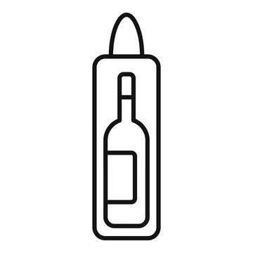 Wine bottle packaging with handle for easy carrying Illustration