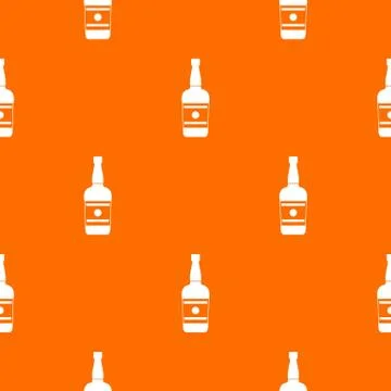 Wine bottle pattern vector orange Stockillustratie