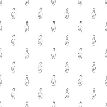 Wine bottle pattern vector seamless Illustrazione stock