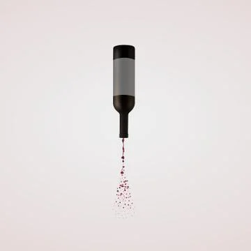 Wine bottle rocket Stock Illustration