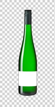 Wine bottle with space for label Stock Photos