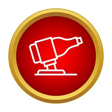 Wine bottle on stand icon simple style Stock Illustration