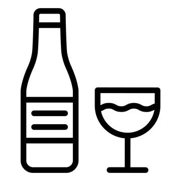 Wine Bottle Vector Icon Design Illustration Stock Illustration