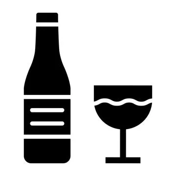 Wine Bottle Vector Icon Design Illustration Stock Illustration