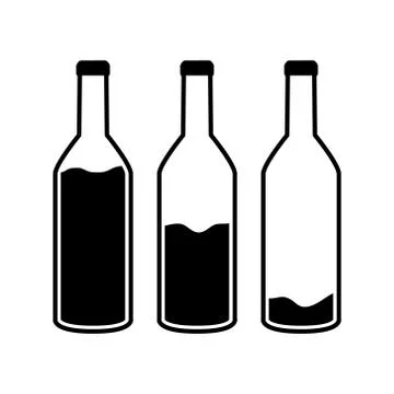 Wine bottle vector illustration Stock Illustration