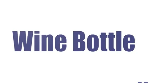 Wine Bottle Word Cloud Animated Isolated Stock Footage 107229220
