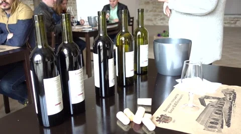 Wine bottles that are tested  Stock Footage 64782070