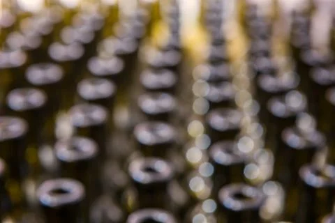 Wine bottles background, winemaking process, preparing wine for bottling in a Stock Photos