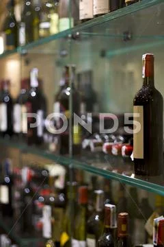 Wine Bottles In The Bar