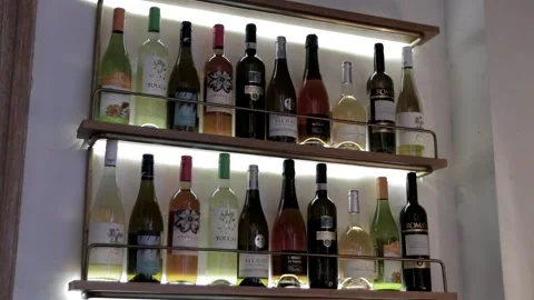 Wine bottles Stock Footage 145464354