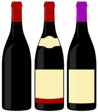 Wine bottles Stock Illustration