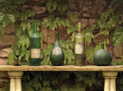 Wine bottles Foto stock