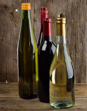 Wine bottles Fotos Stock