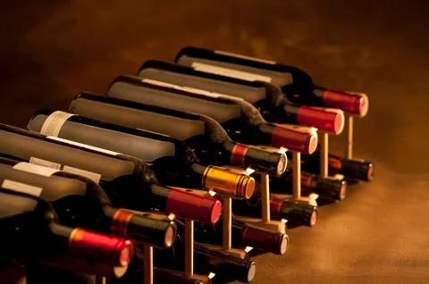 Wine bottles Foto stock