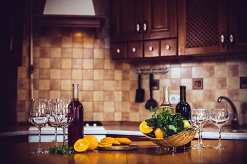 Wine bottles Foto stock