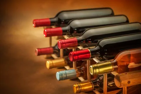 Wine bottles Foto stock