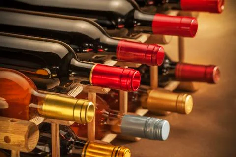 Wine bottles Foto stock