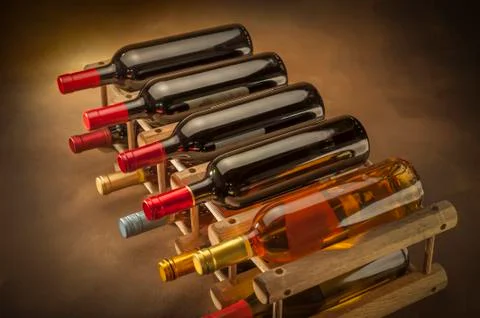 Wine bottles Foto stock