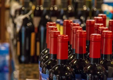 Wine bottles Stock Photos