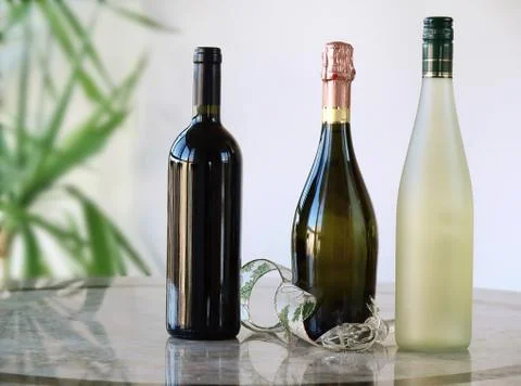Wine bottles Stock Photos