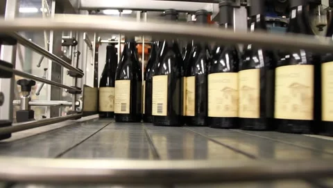 Wine Bottles Ready for Packaging 6563 Stock Footage