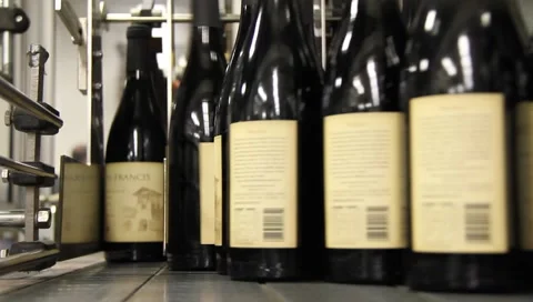 Wine Bottles ready for packaging 6564 Stock Footage 2699933