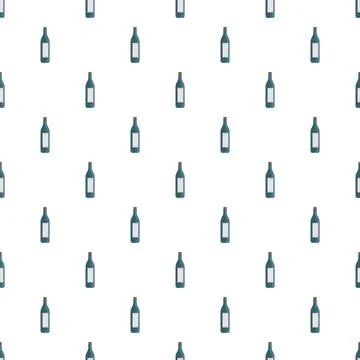 Wine bottles seamless pattern background design Stock Illustration