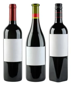 Wine bottles template Stock Photos