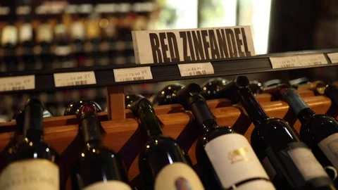 Wine Bottles in Wine Store Stock Footage 247576016
