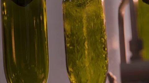 Wine bottling machines Stock Footage 72187135