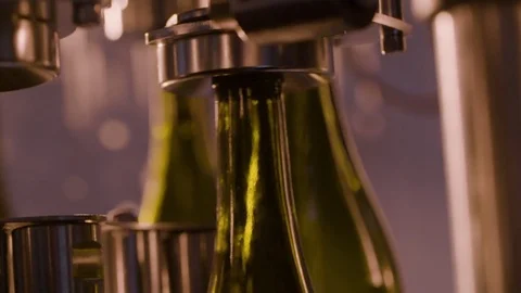 Wine bottling machines Video stock 72187423