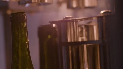 Wine bottling machines Stock Footage 72188265