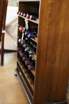 Wine cabinet. 스톡 사진