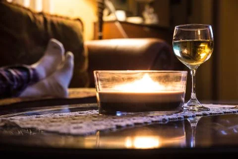 Wine candle Stock Photos