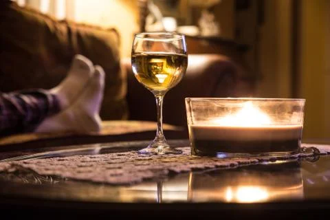 Wine candle Stock Photos